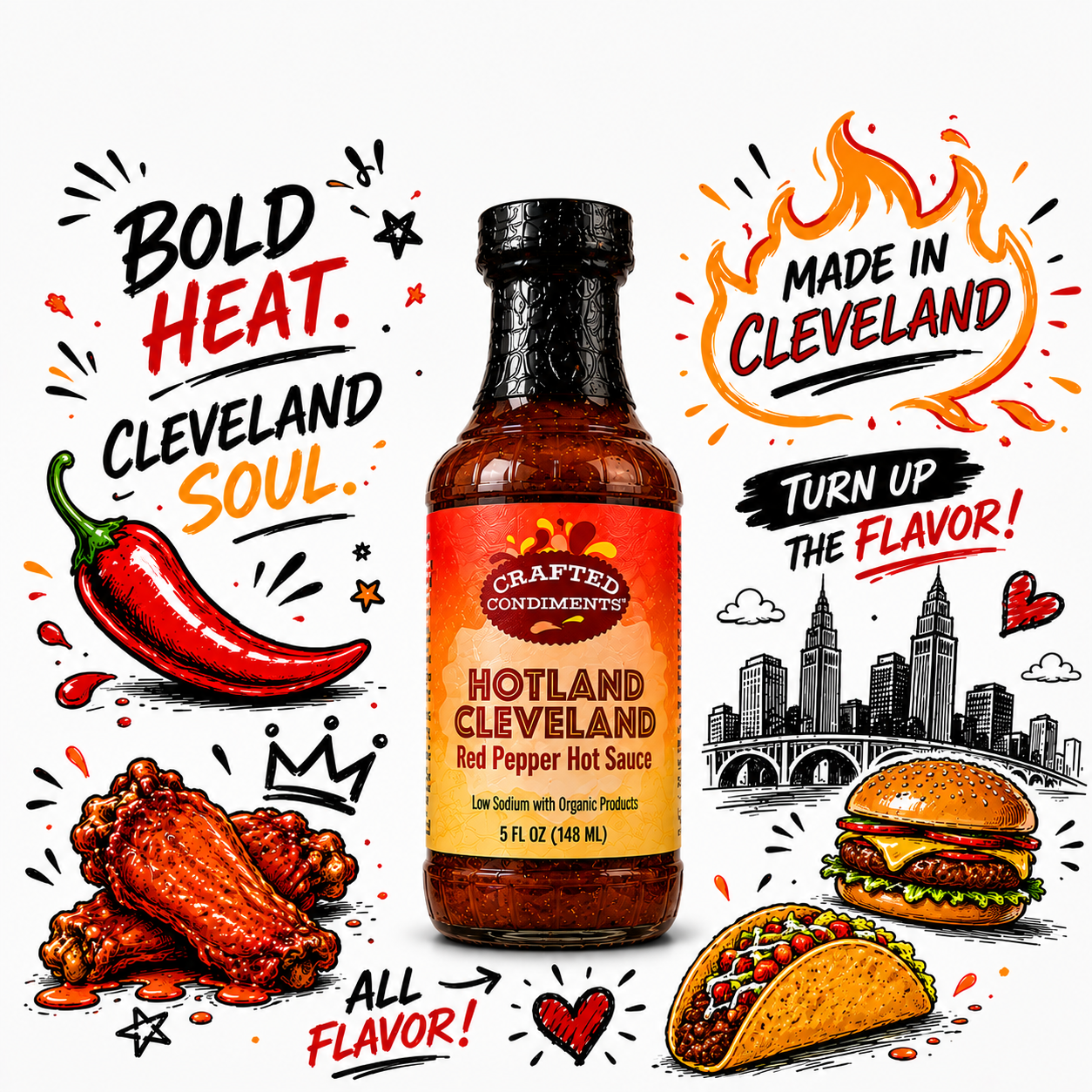 Hotland Cleveland Red Pepper Sauce